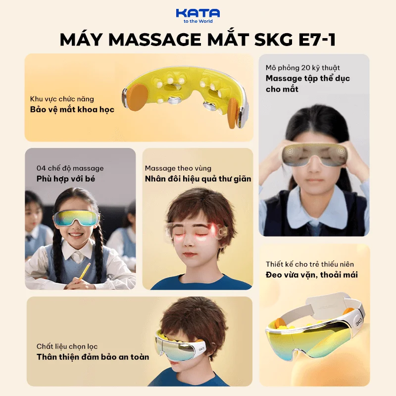 Máy massage mắt SKG E7-1 - Bảo bối bảo vệ đôi mắt cho trẻ