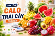 Hàm lượng calo của 30+ loại trái cây phổ biến