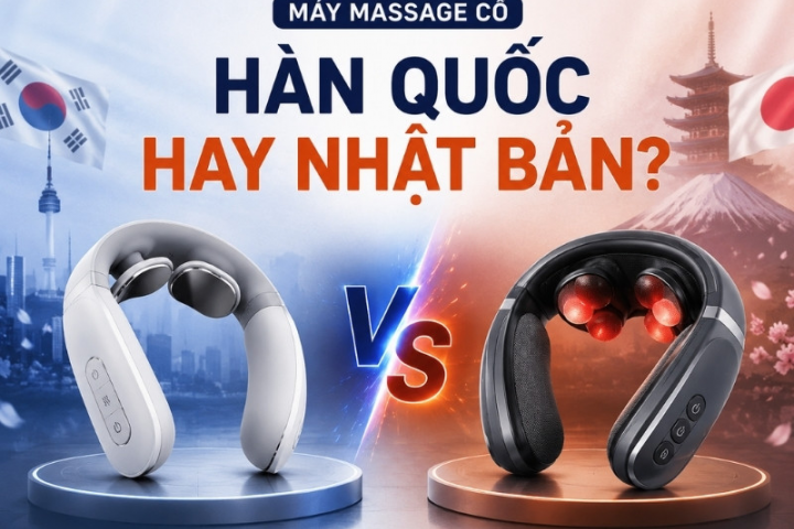 Máy massage cổ vai gáy Hàn Quốc hay Nhật Bản tốt hơn?