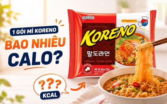 1 gói mì Koreno bao nhiêu calo? Ăn có béo không?