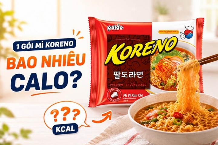 1 gói mì Koreno bao nhiêu calo? Ăn có béo không?