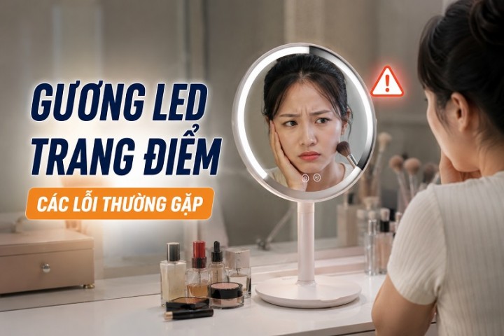 Các lỗi thường gặp ở gương LED trang điểm và cách khắc phục hiệu quả