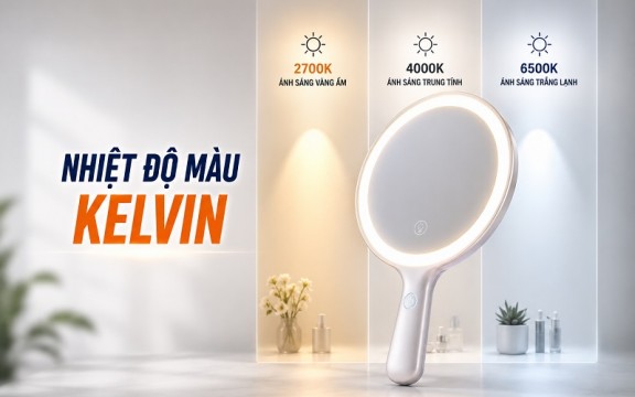 Nhiệt độ màu Kelvin là gì? Cách chọn ánh sáng trắng, vàng, trung tính khi trang điểm