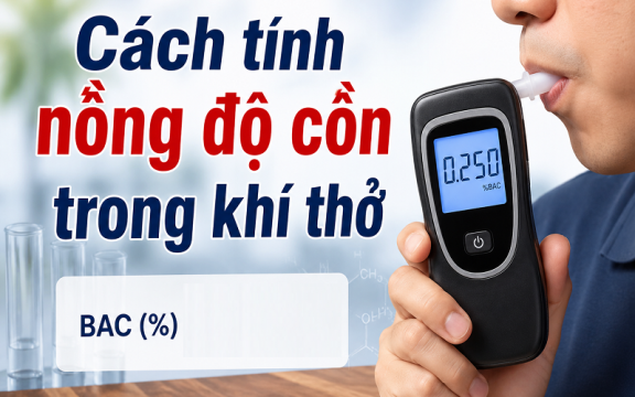 Cách tính nồng độ cồn trong khí thở