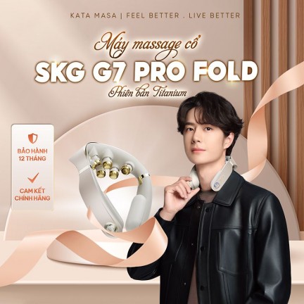 Máy massage cổ SKG G7 Pro Fold - Phiên bản Titanium (Thế hệ 2)