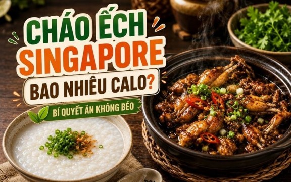 Cháo ếch Singapore bao nhiêu calo? Bí quyết ăn không béo 