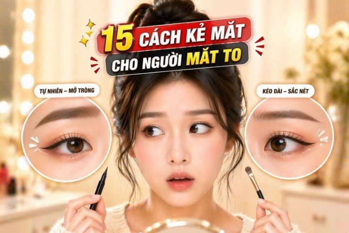 15 cách kẻ mắt cho người mắt to chỉ ít phút