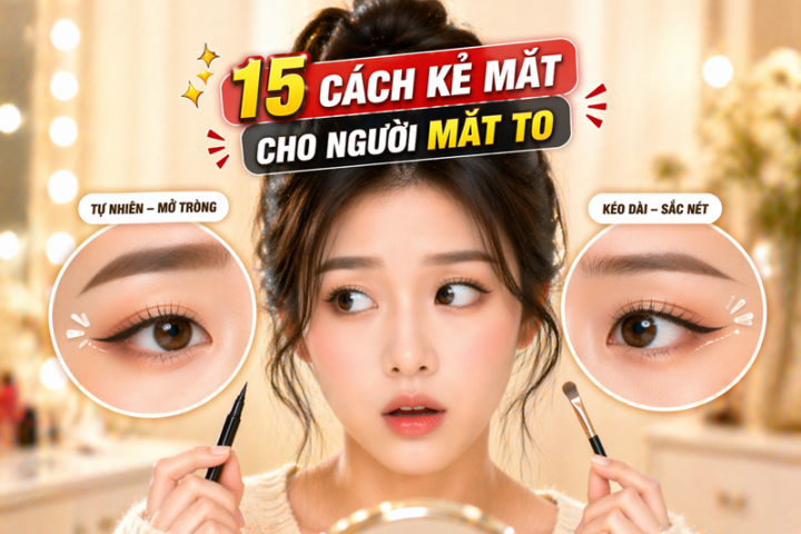 15 cách kẻ mắt cho người mắt to chỉ ít phút