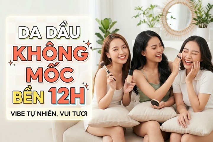 Cách đánh nền không bị mốc cho da dầu bền màu 12 tiếng