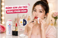 Cách đánh son lâu trôi bằng phấn rôm giữ màu bền bỉ từ sáng đến tối