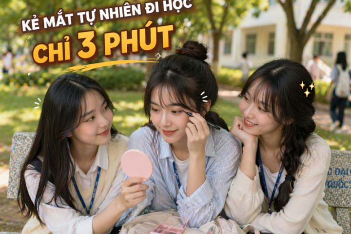 Cách kẻ mắt tự nhiên đi học siêu nhanh chỉ 3 phút mỗi sáng