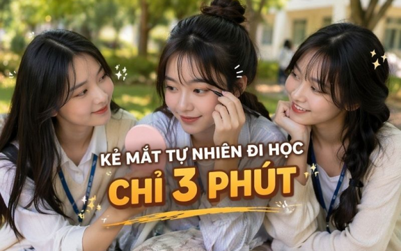 Cách kẻ mắt tự nhiên đi học siêu nhanh chỉ 3 phút mỗi sáng