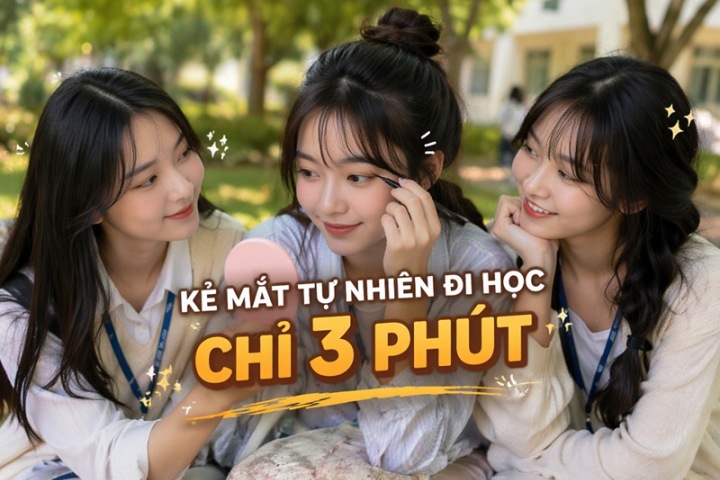 Cách kẻ mắt tự nhiên đi học siêu nhanh chỉ 3 phút mỗi sáng