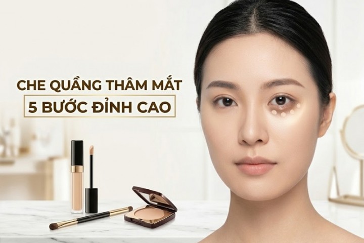 Đỉnh cao cách trang điểm che quầng thâm mắt với 5 bước