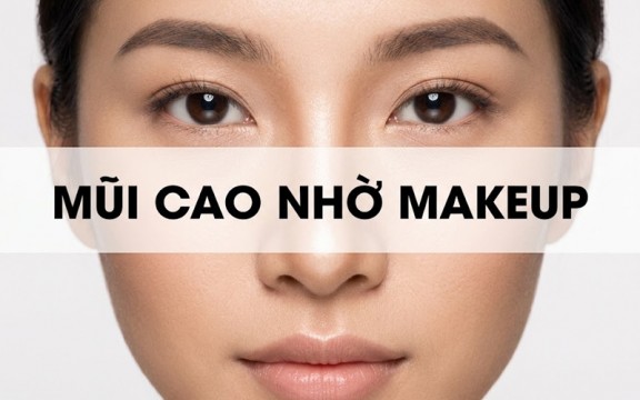 Mũi tẹt hóa dọc dừa nhờ cách trang điểm để mũi cao hơn.