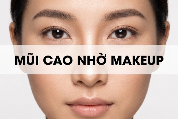 Mũi tẹt hóa dọc dừa nhờ cách trang điểm để mũi cao hơn.
