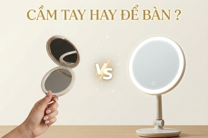Gương LED cầm tay với gương LED để bàn: Lựa chọn nào đáng tiền hơn?