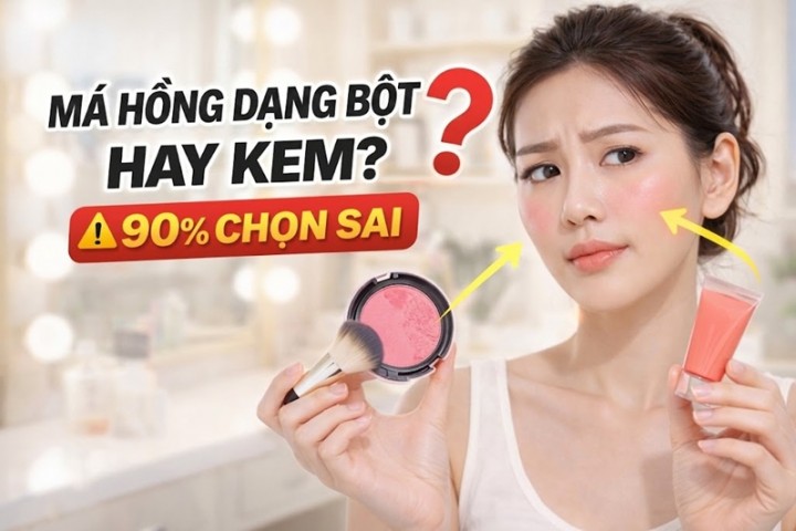 Chọn má hồng dạng bột hay dạng kem? 90% người mới đều chọn sai