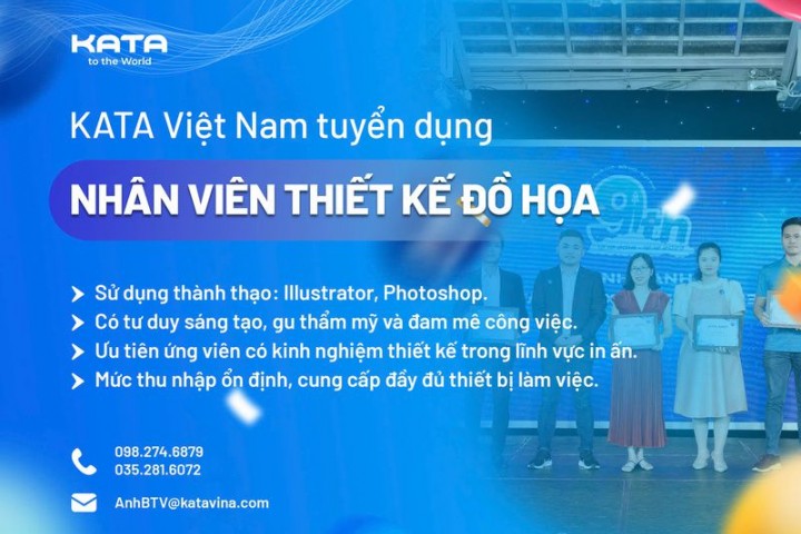 [KATA VIỆT NAM] TUYỂN DỤNG NHÂN VIÊN THIẾT KẾ ĐỒ HỌA (GRAPHIC DESIGNER)