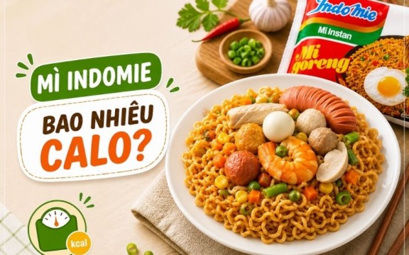 1 gói mì indomie bao nhiêu calo? Ăn mì Indomie có béo không?
