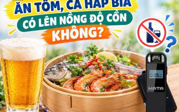 Ăn tôm, cá hấp bia có lên nồng độ cồn không?