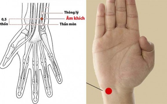 Vị trí các huyệt ở cổ tay và cánh tay quan trọng trên cơ thể