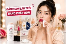 Cách đánh son lâu trôi bằng phấn rôm giữ màu bền bỉ từ sáng đến tối