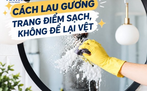 Cách lau gương LED trang điểm sạch, không để lại vệt