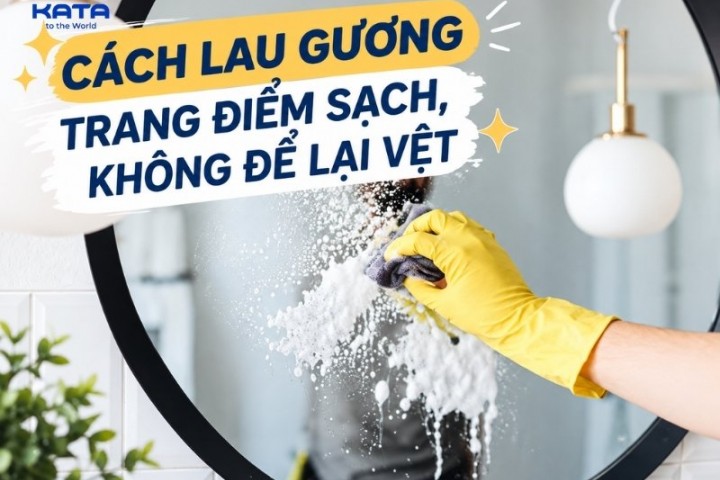 Cách lau gương LED trang điểm sạch, không để lại vệt