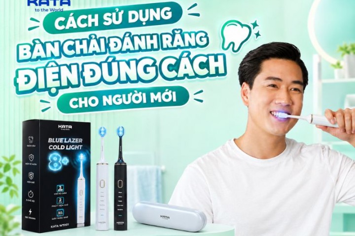 Cách sử dụng bàn chải đánh răng điện đúng cách cho người mới
