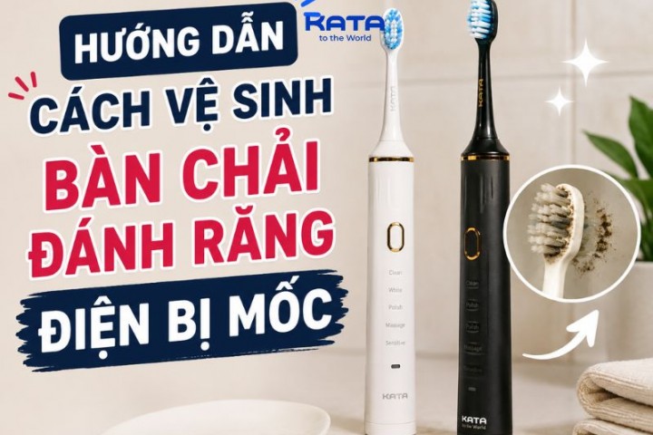 Hướng dẫn cách vệ sinh bàn chải đánh răng điện bị mốc