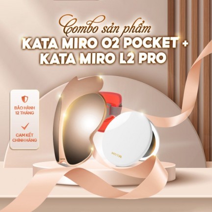 Combo gương led trang điểm KATA Miro O2 Pocket + Mặt Nạ Ánh Sáng Sinh Học KATA Miro L2Pro
