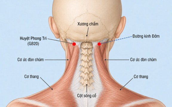 Huyệt Phong Trì: Vị trí, công dụng và các bấm huyệt