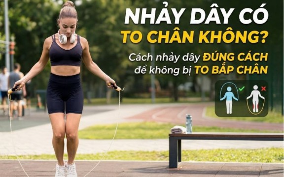 Nhảy dây có to chân không? Cách nhảy dây đúng cách để không bị to bắp chân