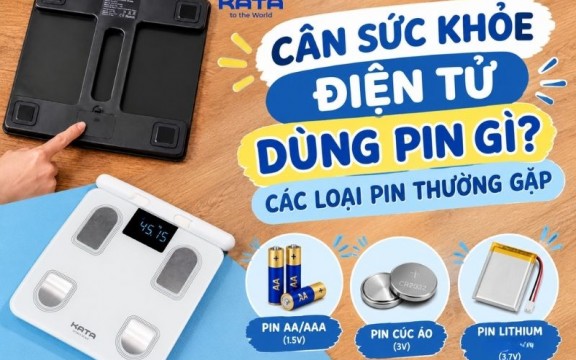 Cân sức khỏe điện tử dùng pin gì? Các loại pin thường gặp
