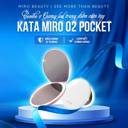 Combo 2 gương Led Trang Điểm Cầm Tay KATA Miro O2 Pocket 