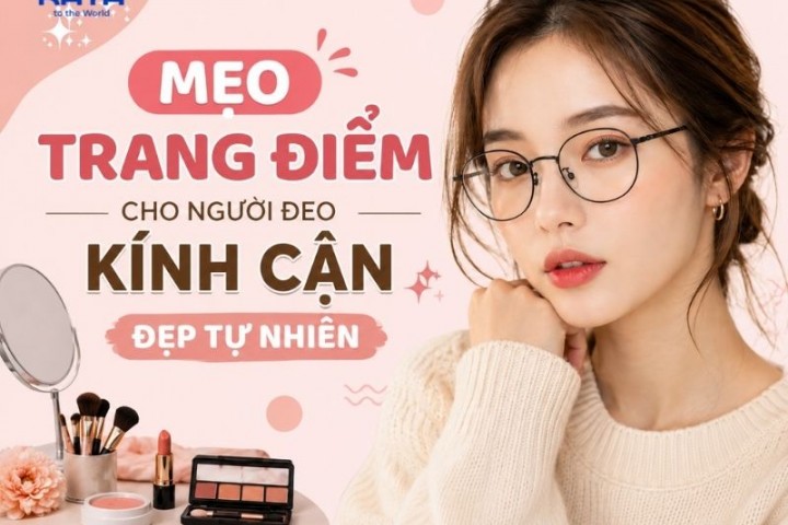 6 mẹo trang điểm cho người đeo kính cận đẹp tự nhiên
