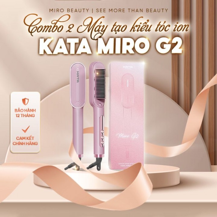 Combo 2 sản phẩm máy tạo kiểu tóc ion kata miro g2