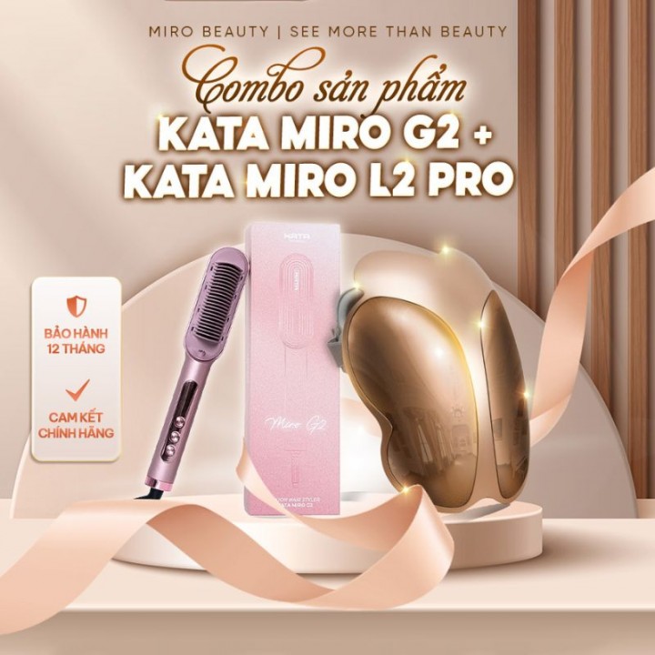 Combo máy tạo kiểu tóc ion KATA Miro G2 và mặt nạ ánh sáng Miro L2 Pro