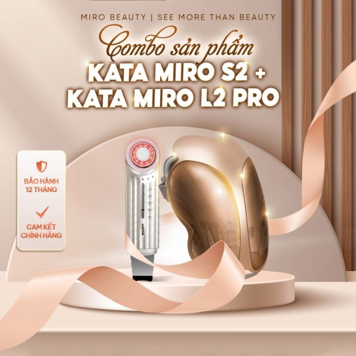 Combo Máy điện di tinh chất KATA Miro S2 và Mặt Nạ Ánh Sáng Sinh Học KATA Miro L2Pro 