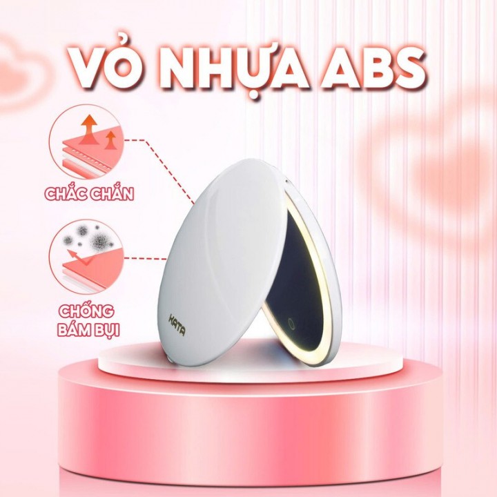 gương led trang điểm cầm tay KATA Miro O2 Pocket vỏ nhựa ABS