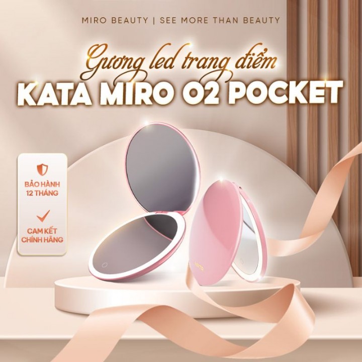gương led trang điểm cầm tay KATA Miro O2 Pocket chính hãng