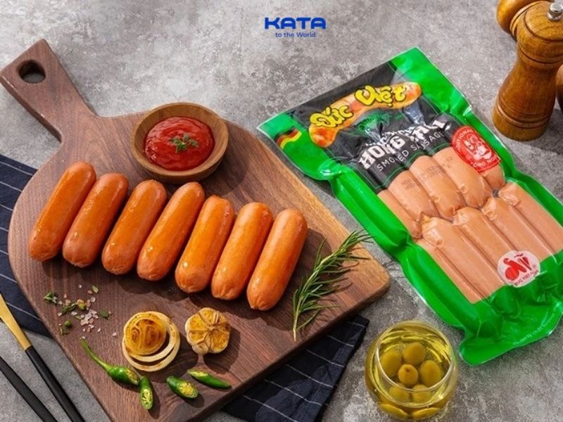 Một cái xúc xích Đức Việt có thể cung cấp khoảng 60 - 190 kcal