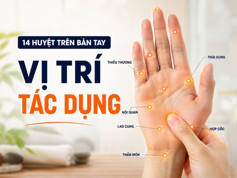 14 huyệt trên bàn tay: vị trí, tác dụng, cách bấm huyệt