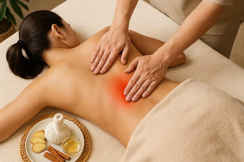 Sử dụng đá massage có nhiệt độ quá cao