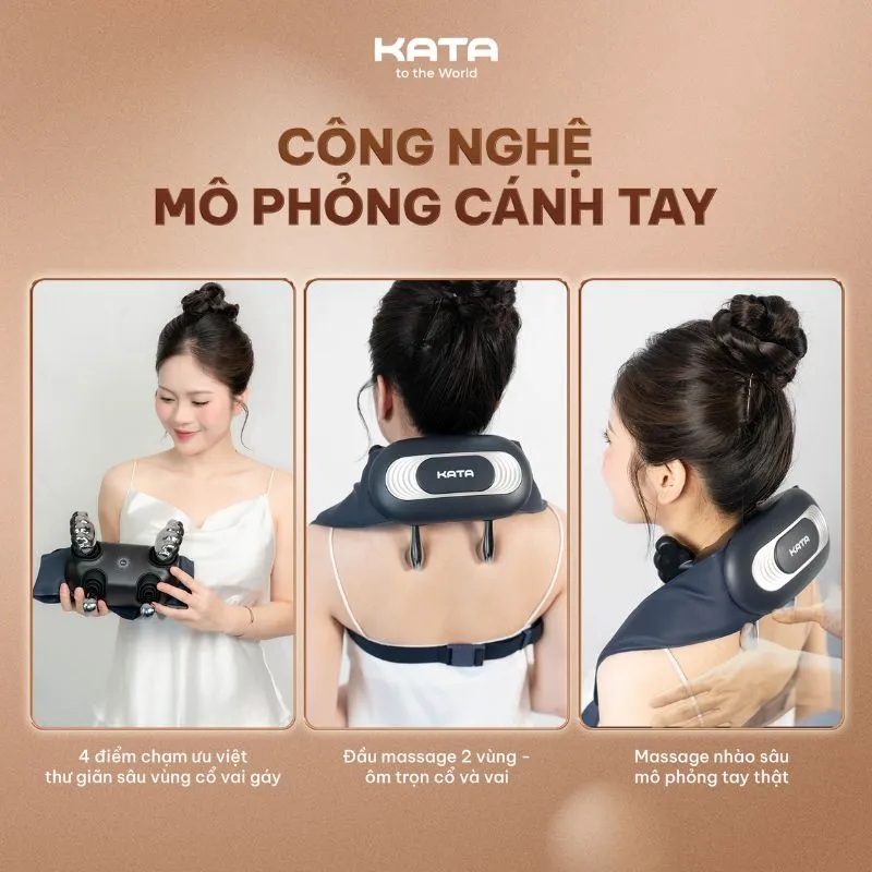 Máy massage KATA tích hợp các thuật toán thông minh mô phỏng kỹ thuật xoa bóp Shiatsu