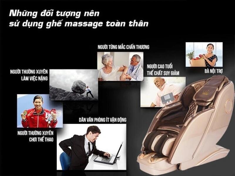 Những đối tượng nên sử dụng ghế massage