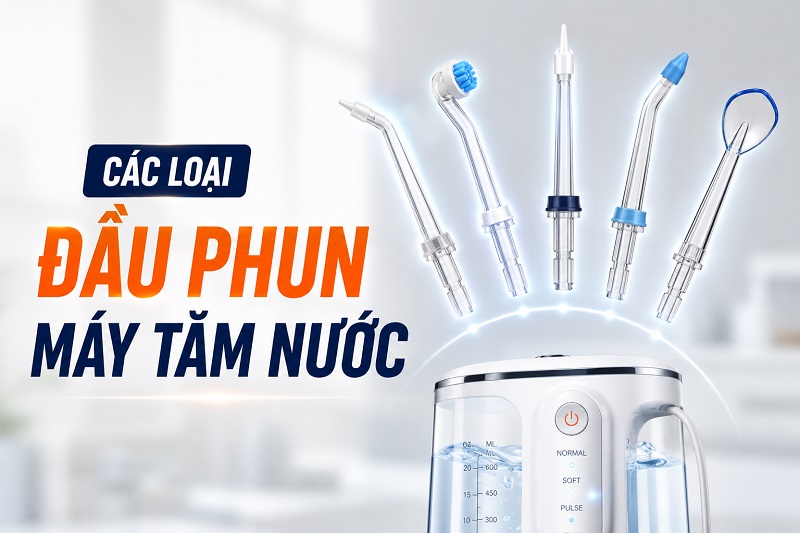 Đầu Phun Máy Tăm Nước Có Những Loại Nào? Cách Chọn Đầu Phun Phù Hợp