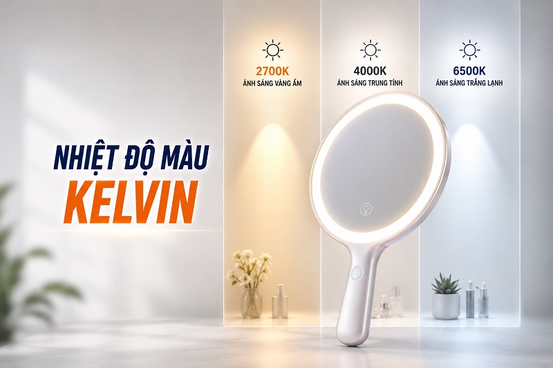 Nhiệt độ màu Kelvin là gì? Cách chọn ánh sáng trắng, vàng, trung tính khi trang điểm