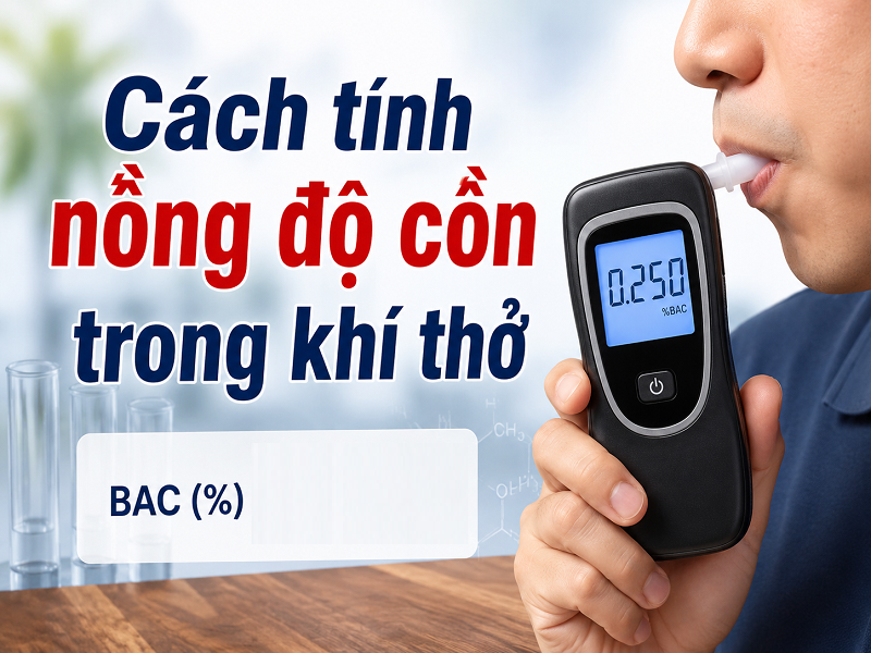 Cách tính nồng độ cồn trong khí thở